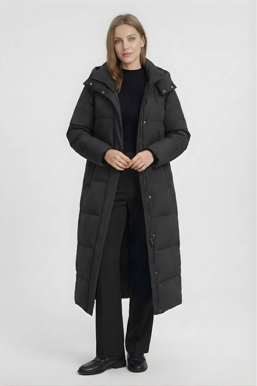 Caurelle | Women’s Long Puffer Coat - Hooded Winter Outerwear