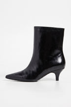 Women's Winter Elegant Leather Ankle Boots with Pointed Toe
