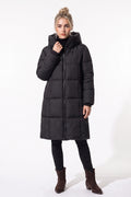 Women’s Winter Warm Longline Puffer Coat with Hood