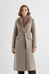 Caurelle | Women’s Long Coat with Faux Fur Collar