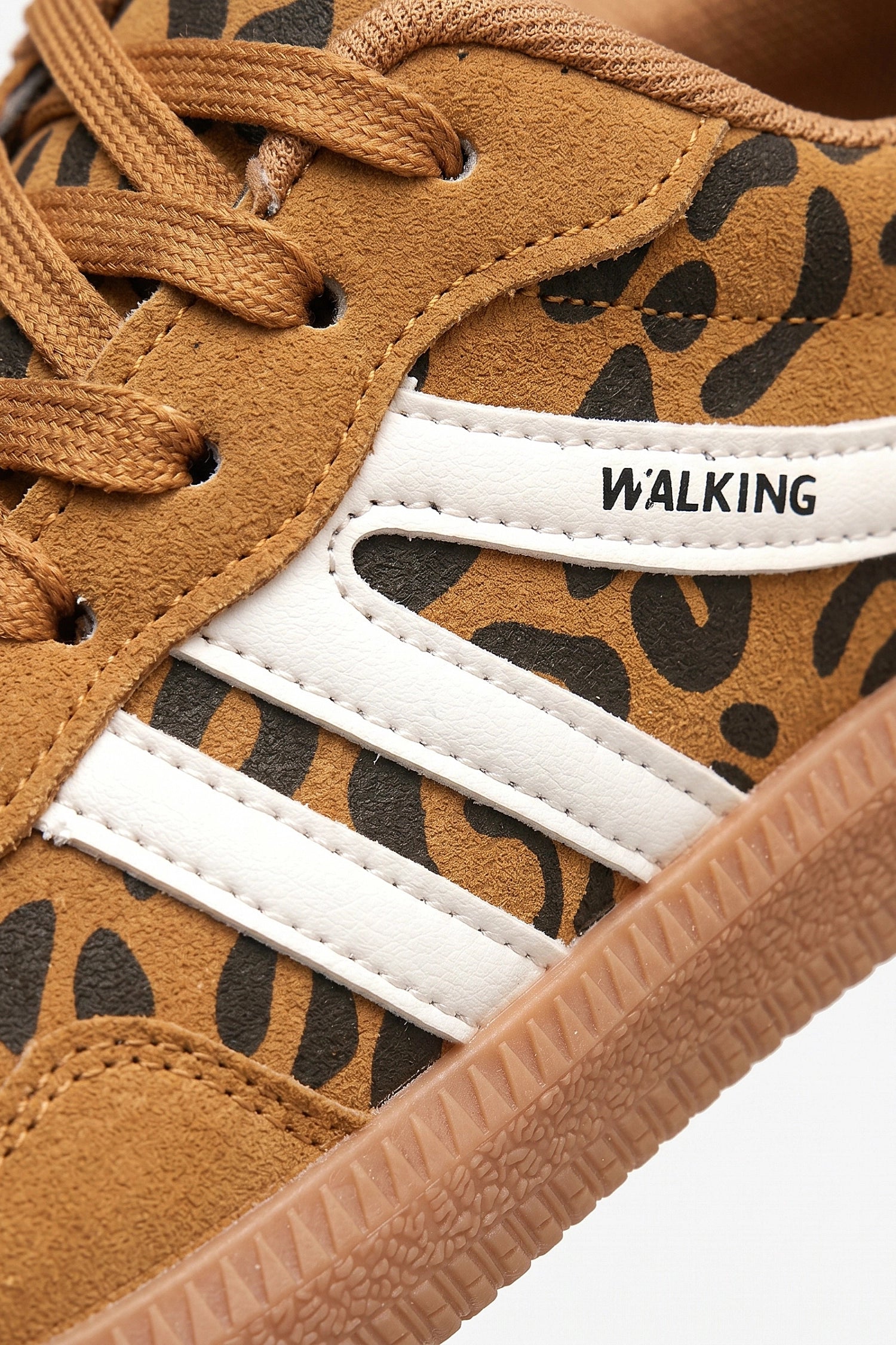 Women's Retro Gum Sole Trainers Lace Up