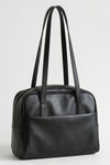 Women's Spacious Leather Shoulder Bag with Double Handle