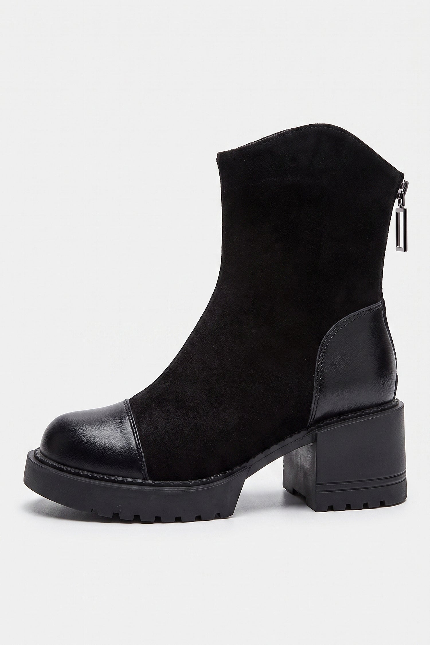 Women’s Winter Chunky Block Heel Suede Ankle Boots