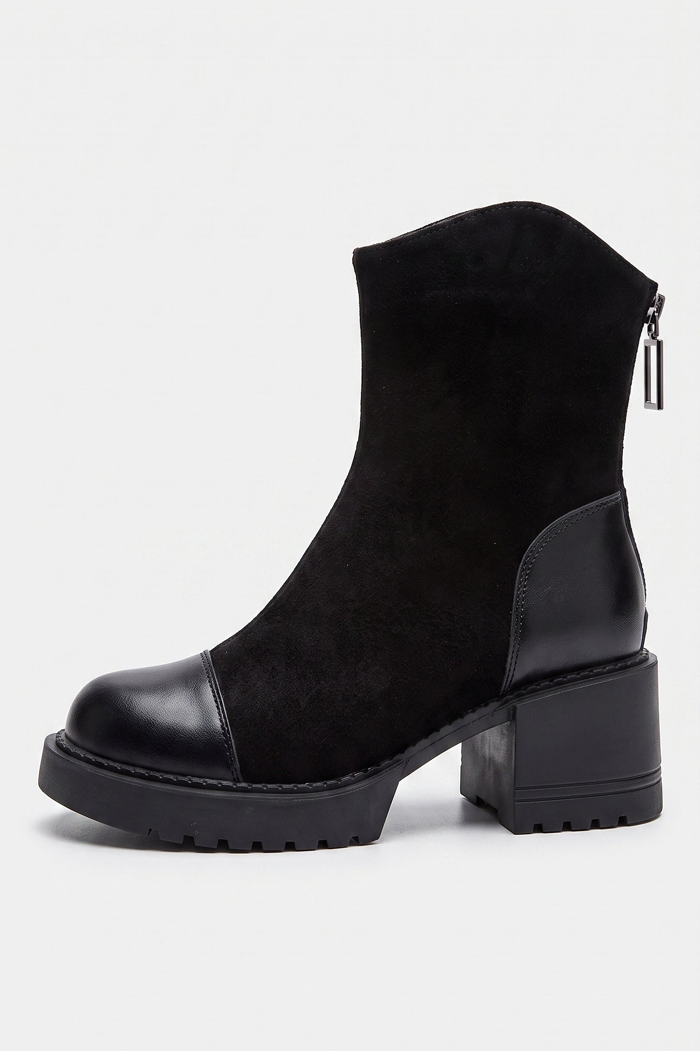 Women’s Winter Chunky Block Heel Suede Ankle Boots