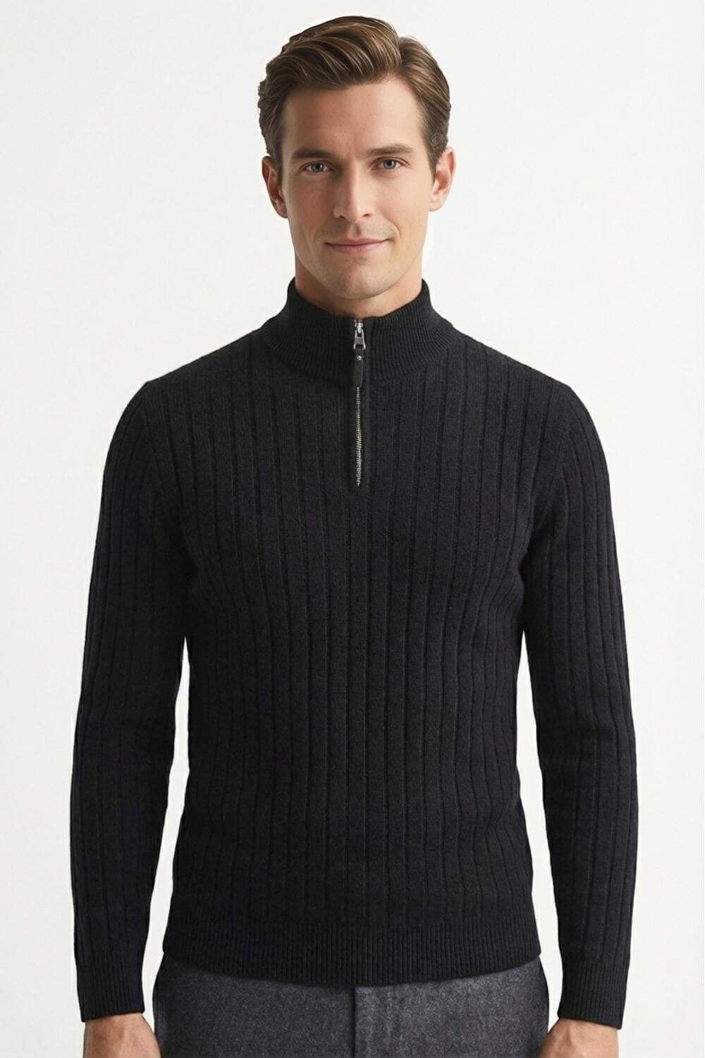 Caurelle | Men’s Ribbed Half-Zip Jumper