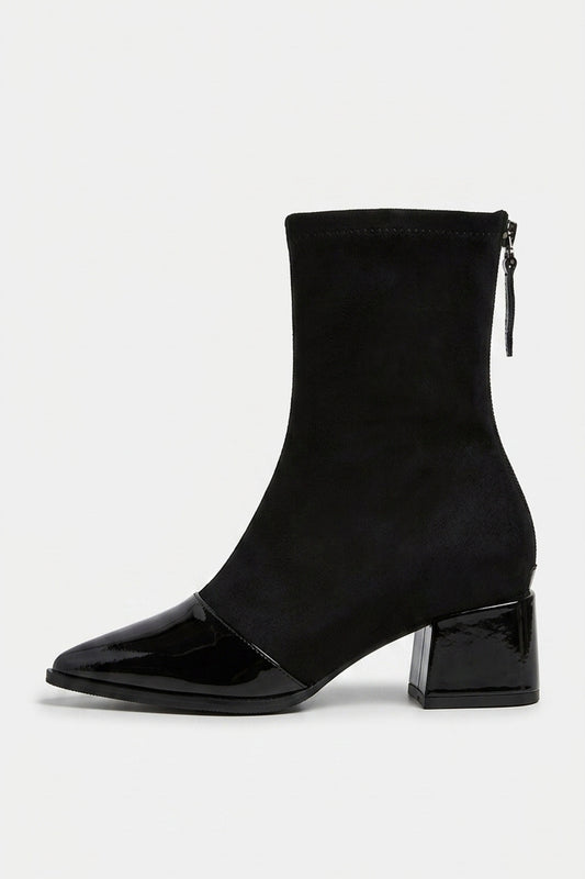 Women’s Winter Pointed Toe Block Heel Ankle Boots