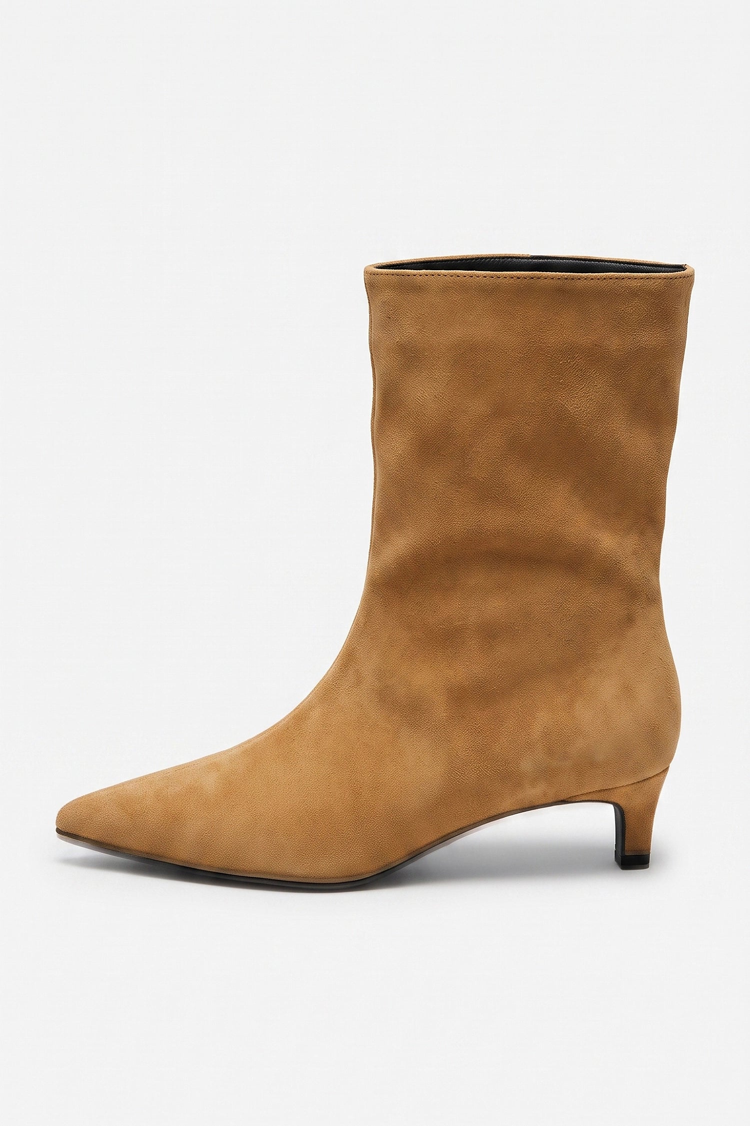 Women's Winter Pointed Toe Low Heel Suede Ankle Boots