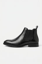 Men’s Easy Wear Leather Chelsea Boots with Low Heel