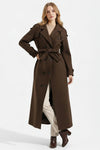 Caurelle | Women’s Belted Double-Breasted Long Coat