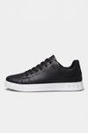 Men's Comfortable Leather Trainers with Low Top and Lace Up