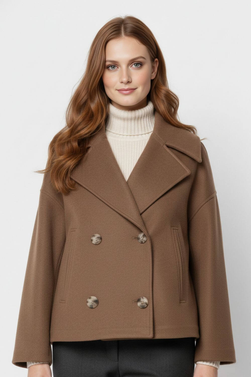 Caurelle | Women’s Cropped Double-Breasted Winter Jacket