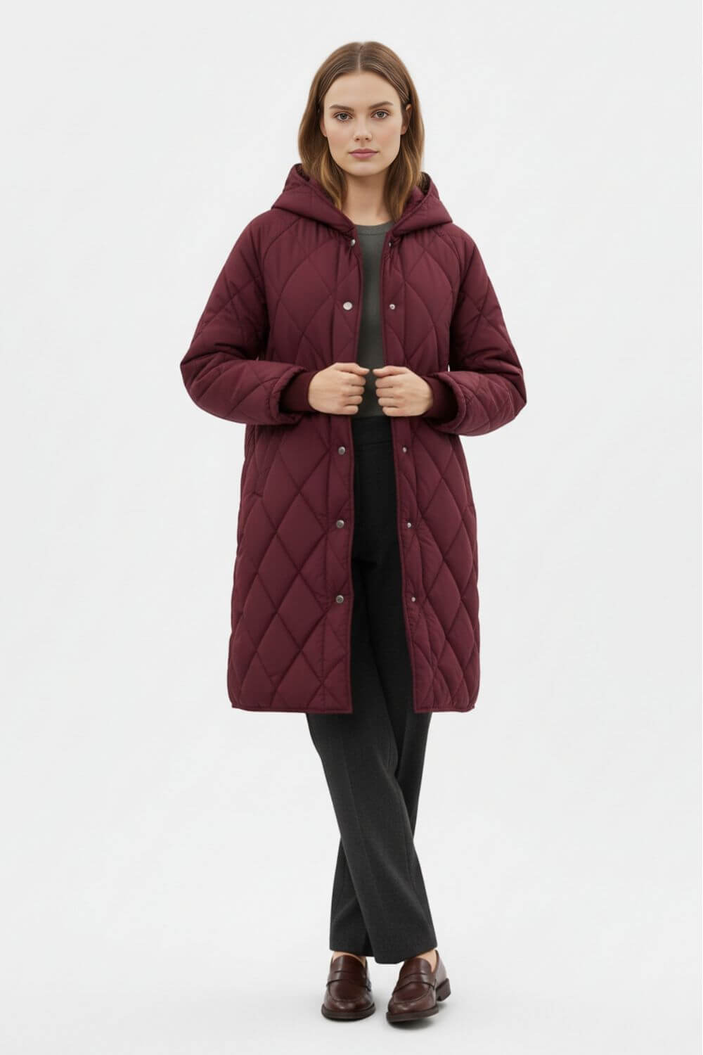 Caurelle | Women’s Long Quilted Puffer Coat – Effortless Warmth Meets Timeless Elegance