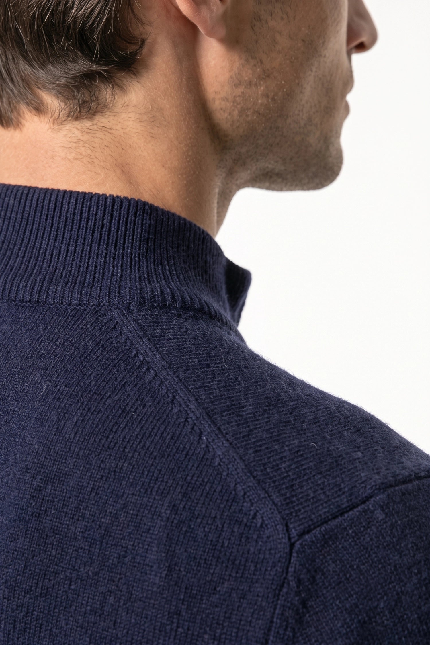 Men’s Winter Comfortable Fine Knit Quarter Zip Jumper