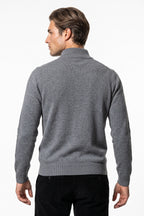 Men’s Winter Comfortable Fine Knit Quarter Zip Jumper