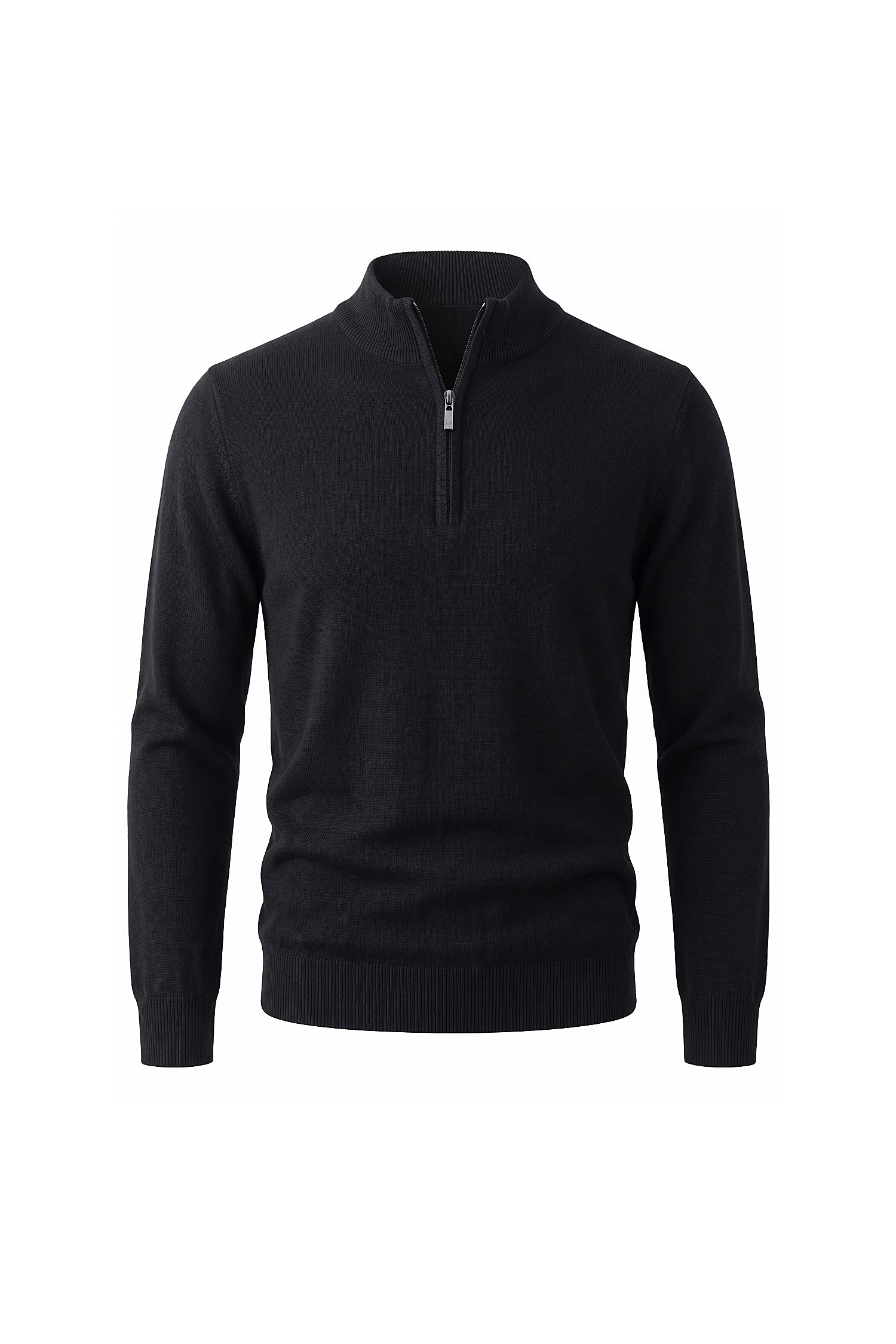 Men’s Winter Comfortable Fine Knit Quarter Zip Jumper