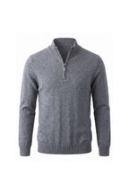 Men’s Winter Comfortable Fine Knit Quarter Zip Jumper
