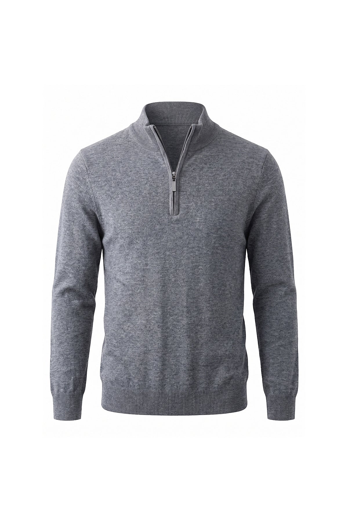 Men’s Winter Comfortable Fine Knit Quarter Zip Jumper