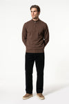 Men’s Winter Comfortable Fine Knit Quarter Zip Jumper