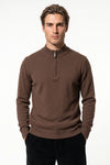 Men’s Winter Comfortable Fine Knit Quarter Zip Jumper