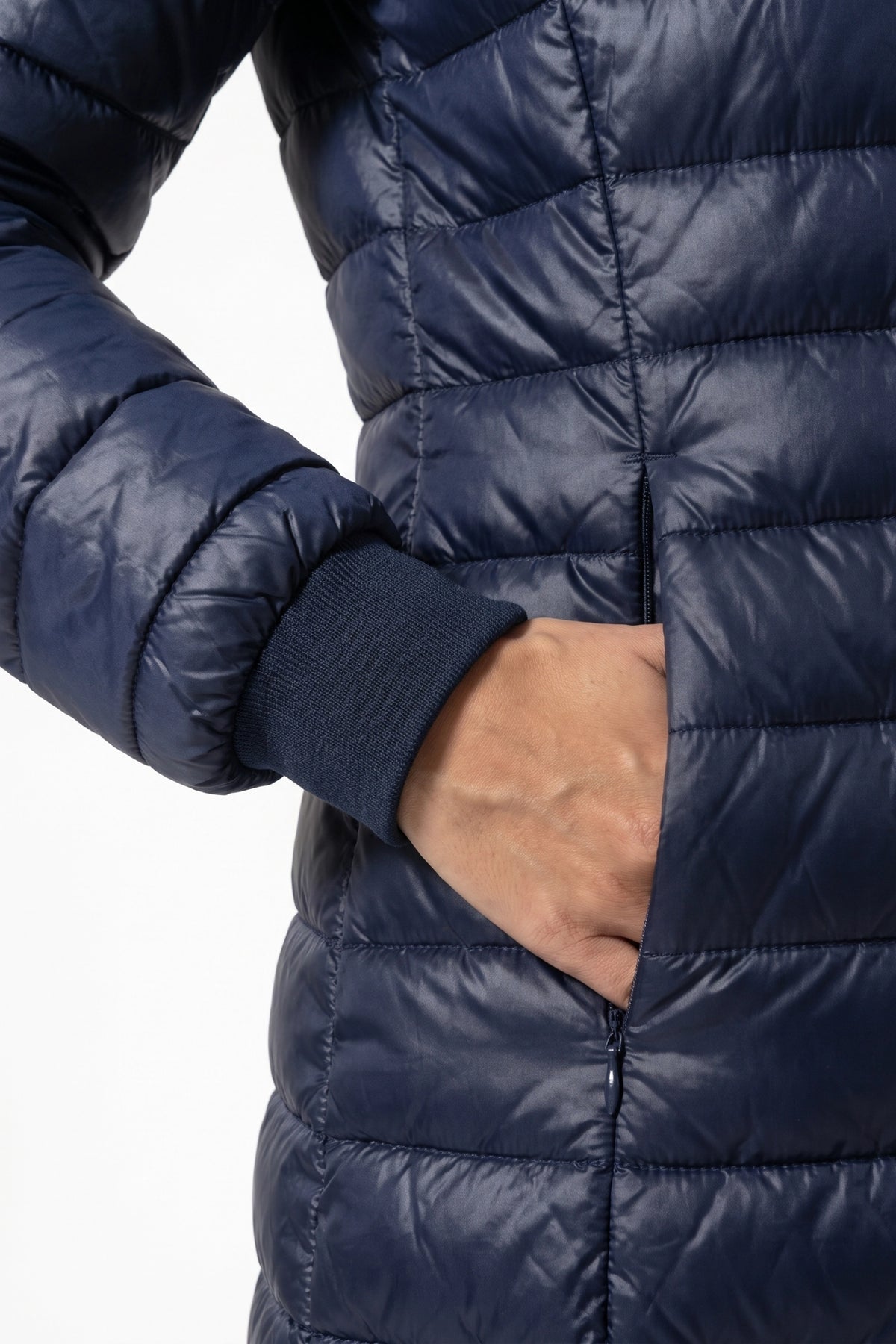 Women’s Winter Warm Fleece Lined Hooded Longline Puffer Coat
