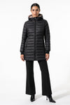 Women’s Winter Warm Fleece Lined Hooded Longline Puffer Coat
