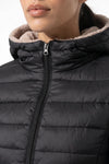Women’s Winter Warm Fleece Lined Hooded Longline Puffer Coat