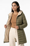 Women’s Winter Warm Fleece Lined Hooded Longline Puffer Coat