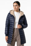Women’s Winter Warm Fleece Lined Hooded Longline Puffer Coat