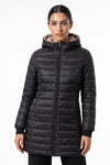 Women’s Winter Warm Fleece Lined Hooded Longline Puffer Coat
