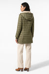Women’s Winter Warm Fleece Lined Hooded Longline Puffer Coat