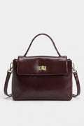 Women's Versatile Genuine Leather Satchel Crossbody Bag with Top Handle