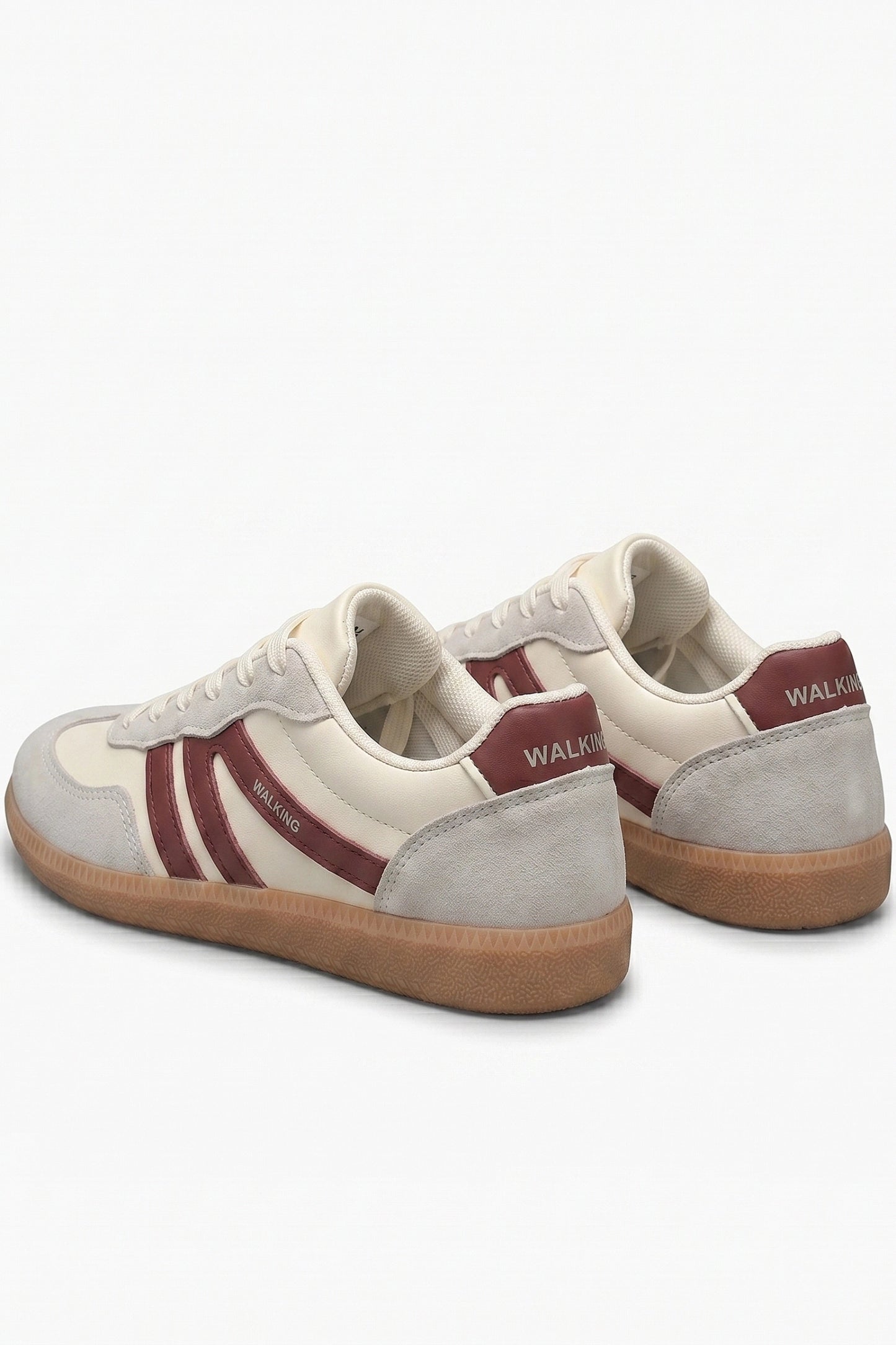 Women's Retro Gum Sole Trainers Lace Up
