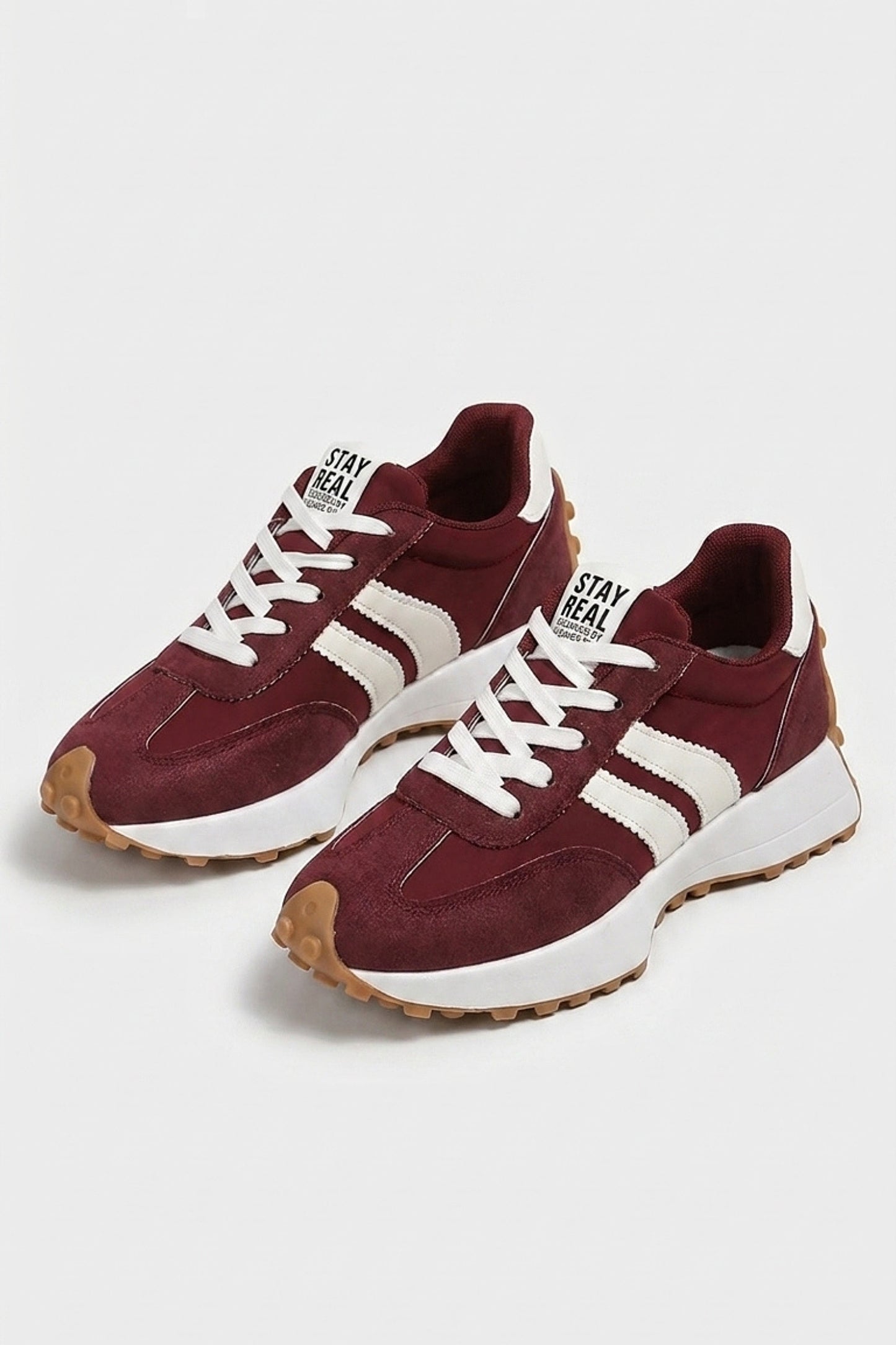 Women’s Casual Platform Retro Suede Trainers