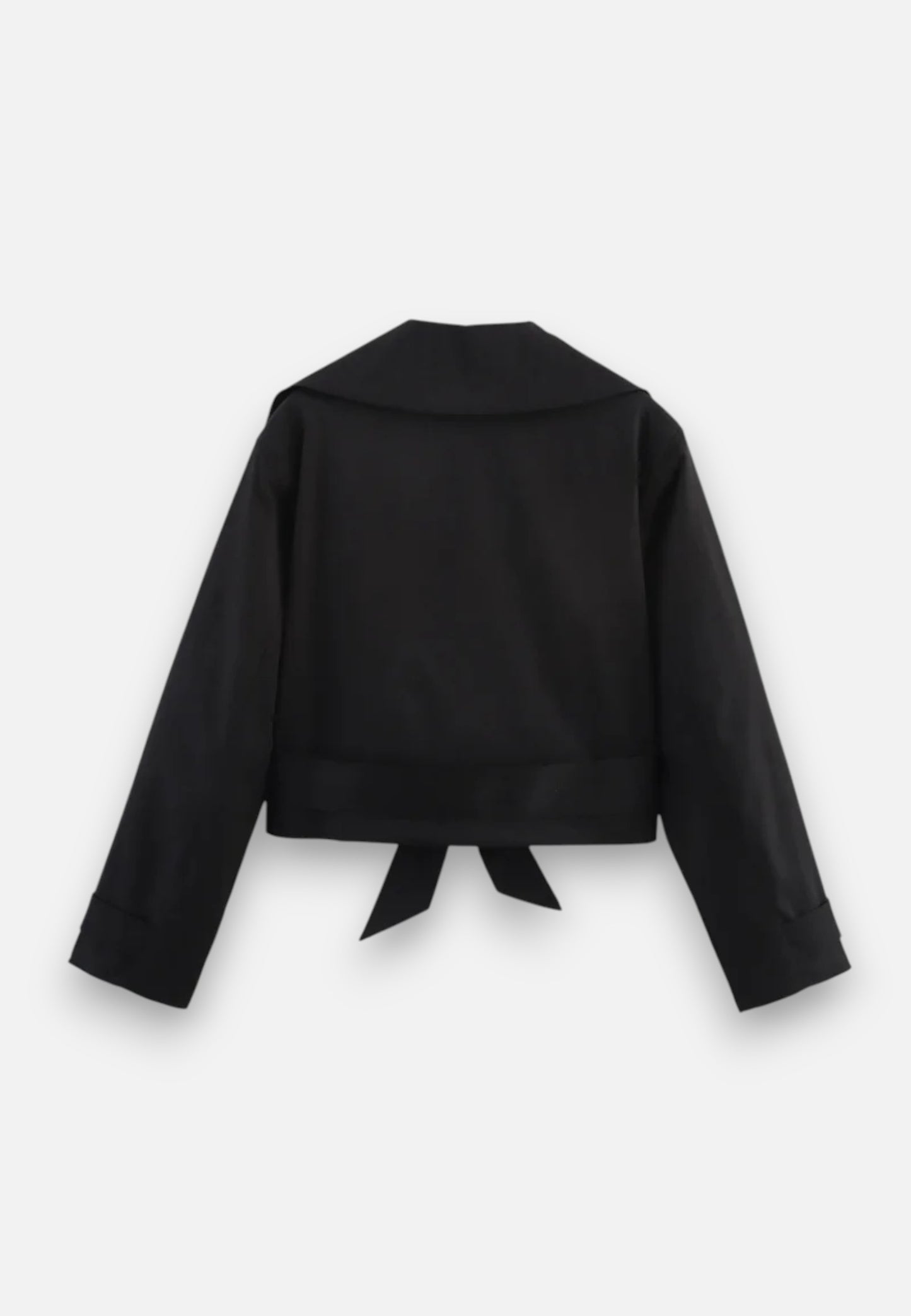 Caurelle | Women’s Cropped Trench – Double-Breasted Belted