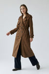 Caurelle | Women’s Long Faux Suede Trench Coat