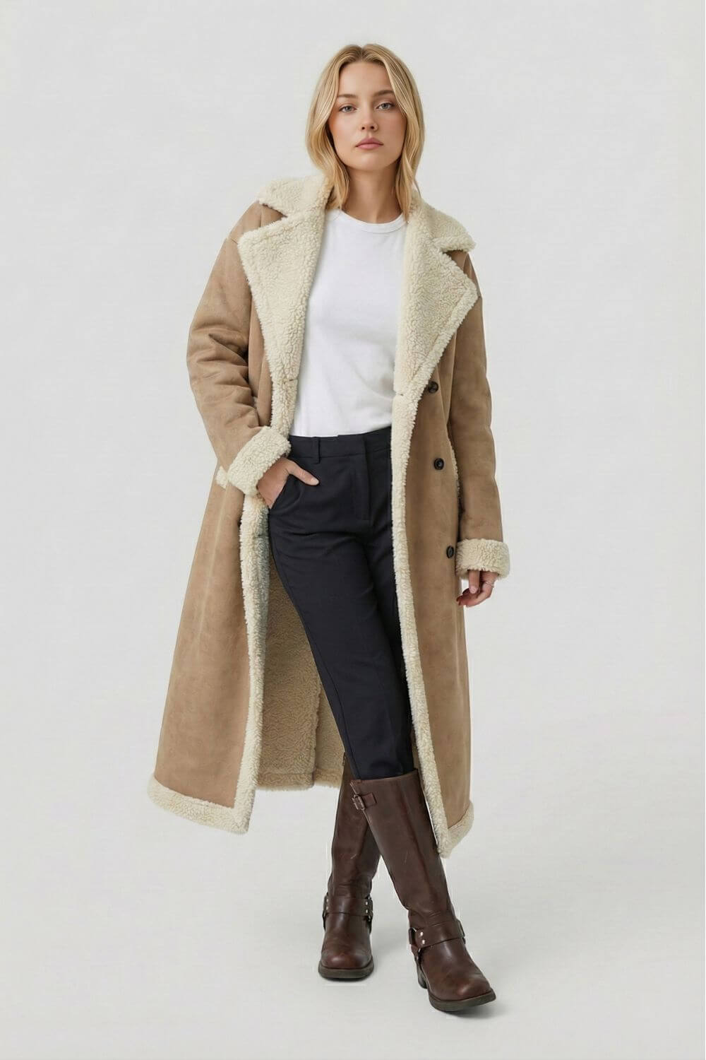 Caurelle | Women’s Soft Plush Long Coat