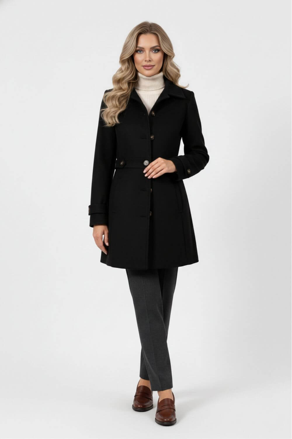 Caurelle | Women’s Elegant Buttoned Winter Coat