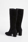 Women's Winter Block Heel Suede Knee High Boots