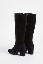 Women's Winter Block Heel Suede Knee High Boots
