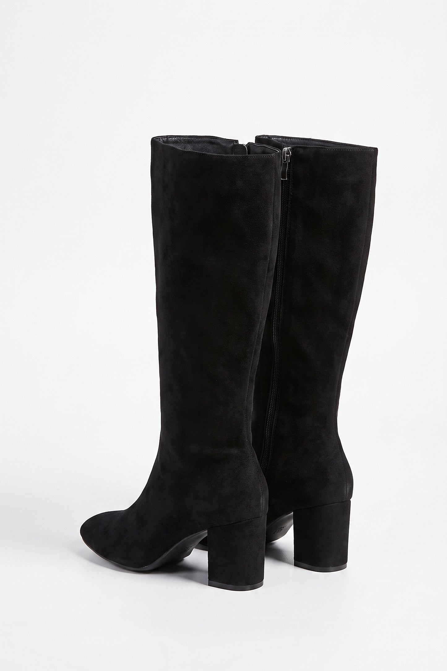 Women's Winter Block Heel Suede Knee High Boots