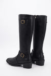 Women’s Winter Knee High Boots with Side Zip and Buckle