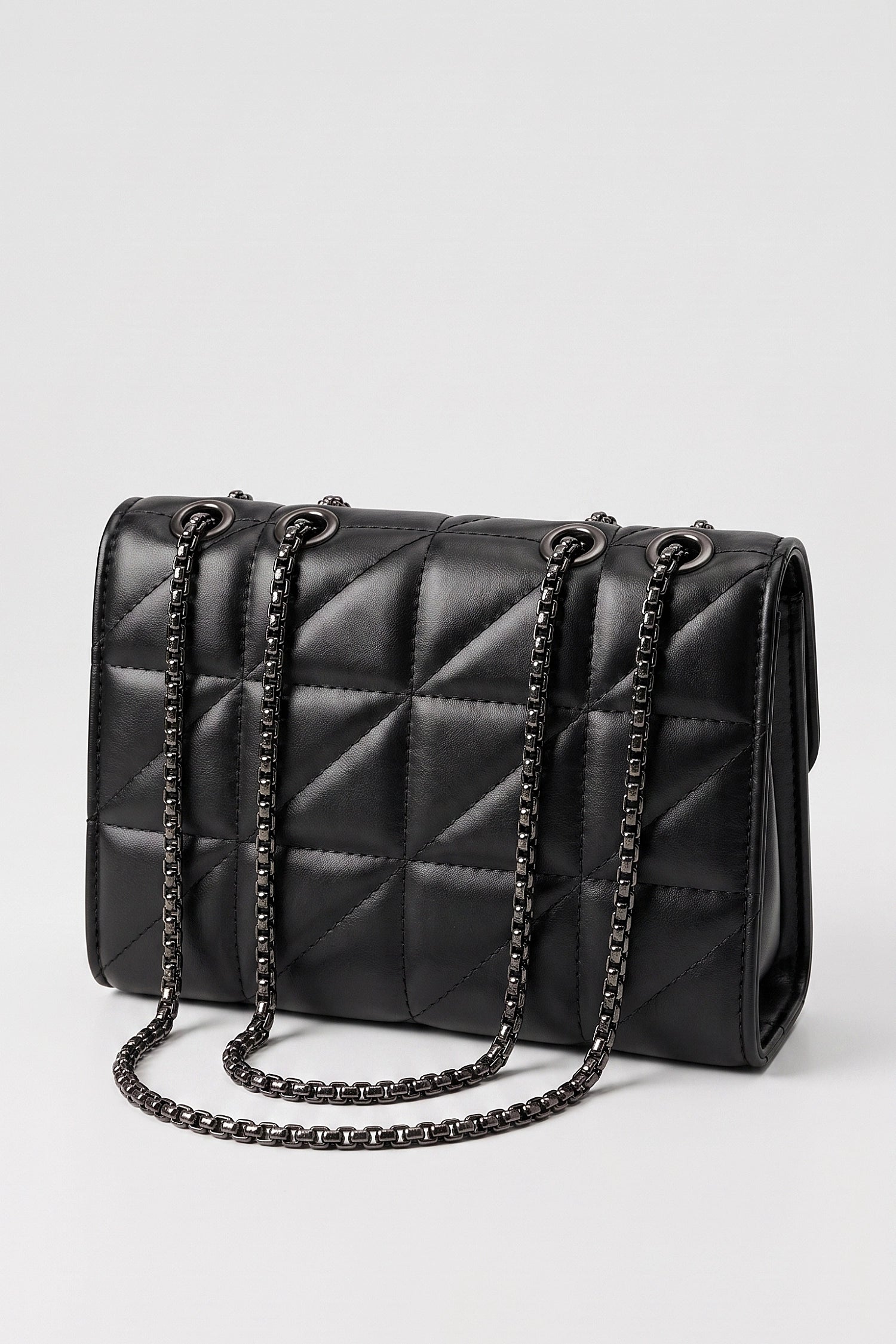 Women's Lightweight Quilted Chain Crossbody Shoulder Bag