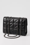 Women's Lightweight Quilted Chain Crossbody Shoulder Bag
