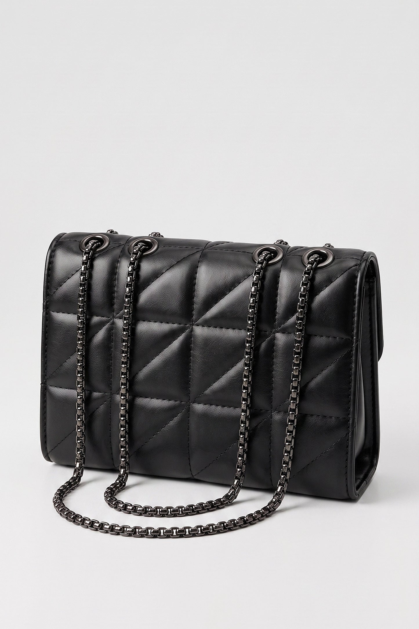 Women's Lightweight Quilted Chain Crossbody Shoulder Bag