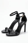Caurelle | Women’s Open Toe Black High Heels Cut-Out Evening Elegance