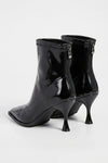 Women’s Pointed Toe High Heeled Ankle Boots with Back Zip