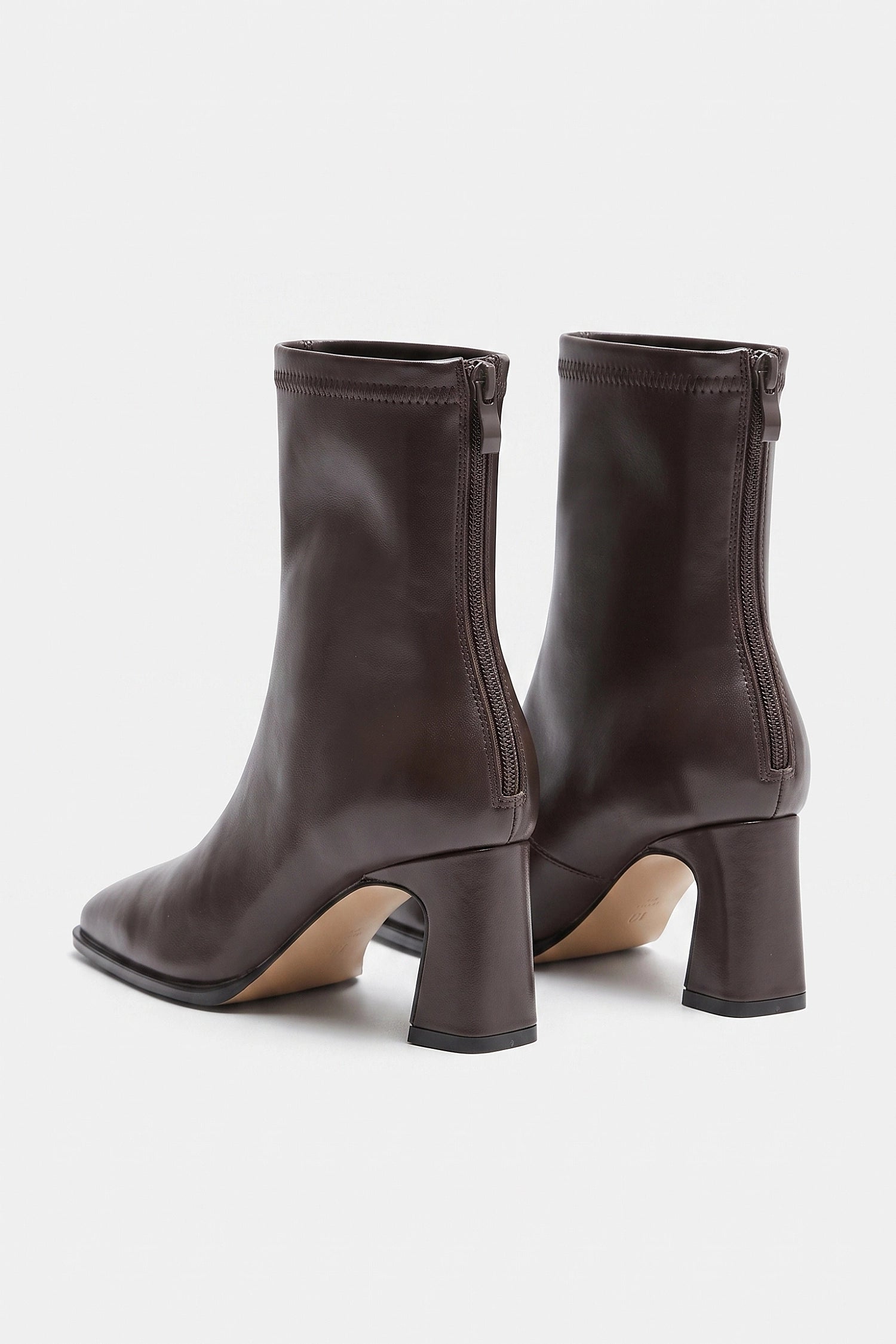 Women's Winter Square Toe Leather Ankle Boots