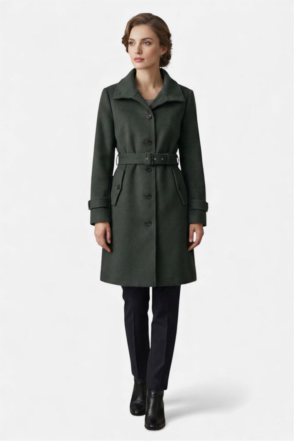Caurelle | Women’s Refined Belted Long Coat
