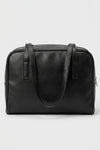Women's Spacious Leather Shoulder Bag with Double Handle