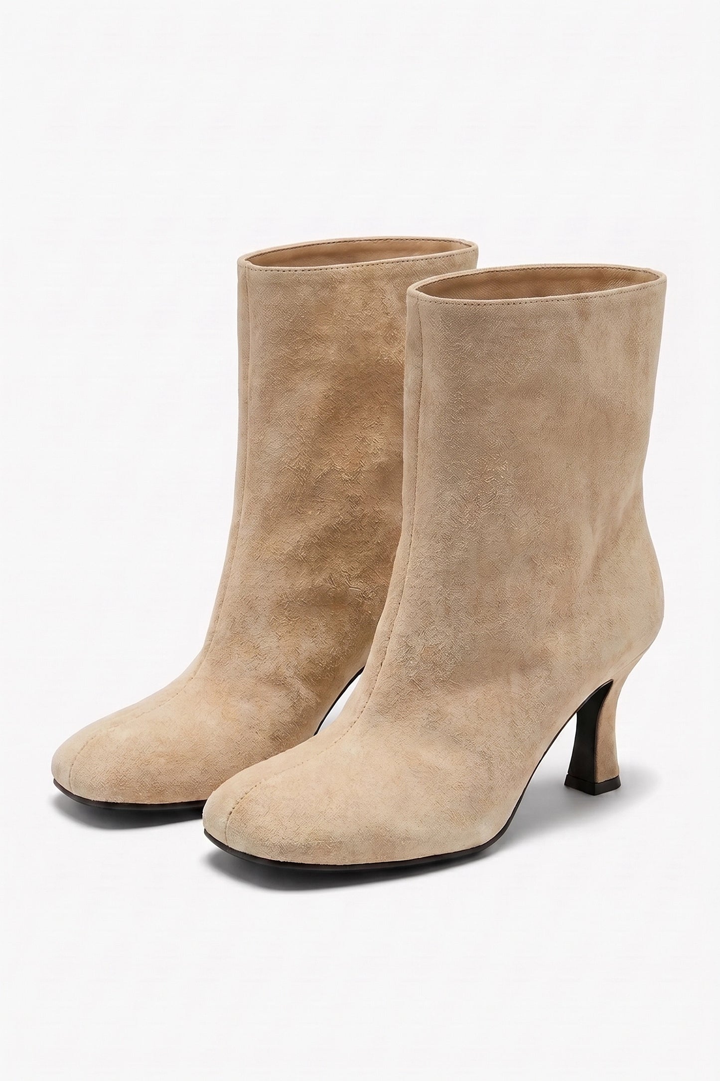 Women's Winter Versatile Slip On Round Toe Suede Ankle Boots